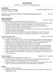 Image of sample resume